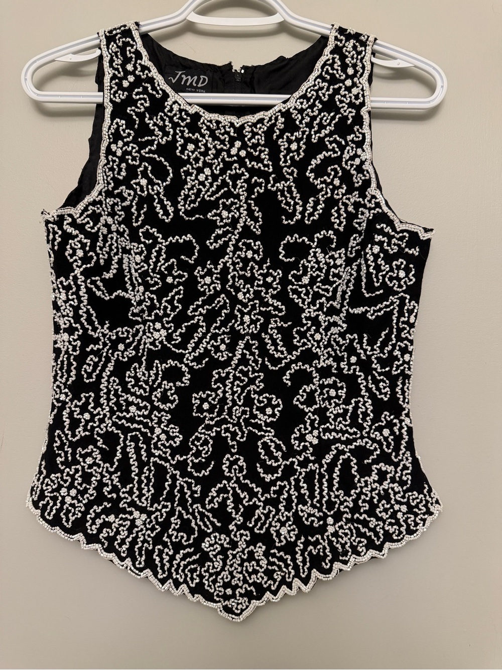 JMD Black Beaded Sleeveless Camisole
